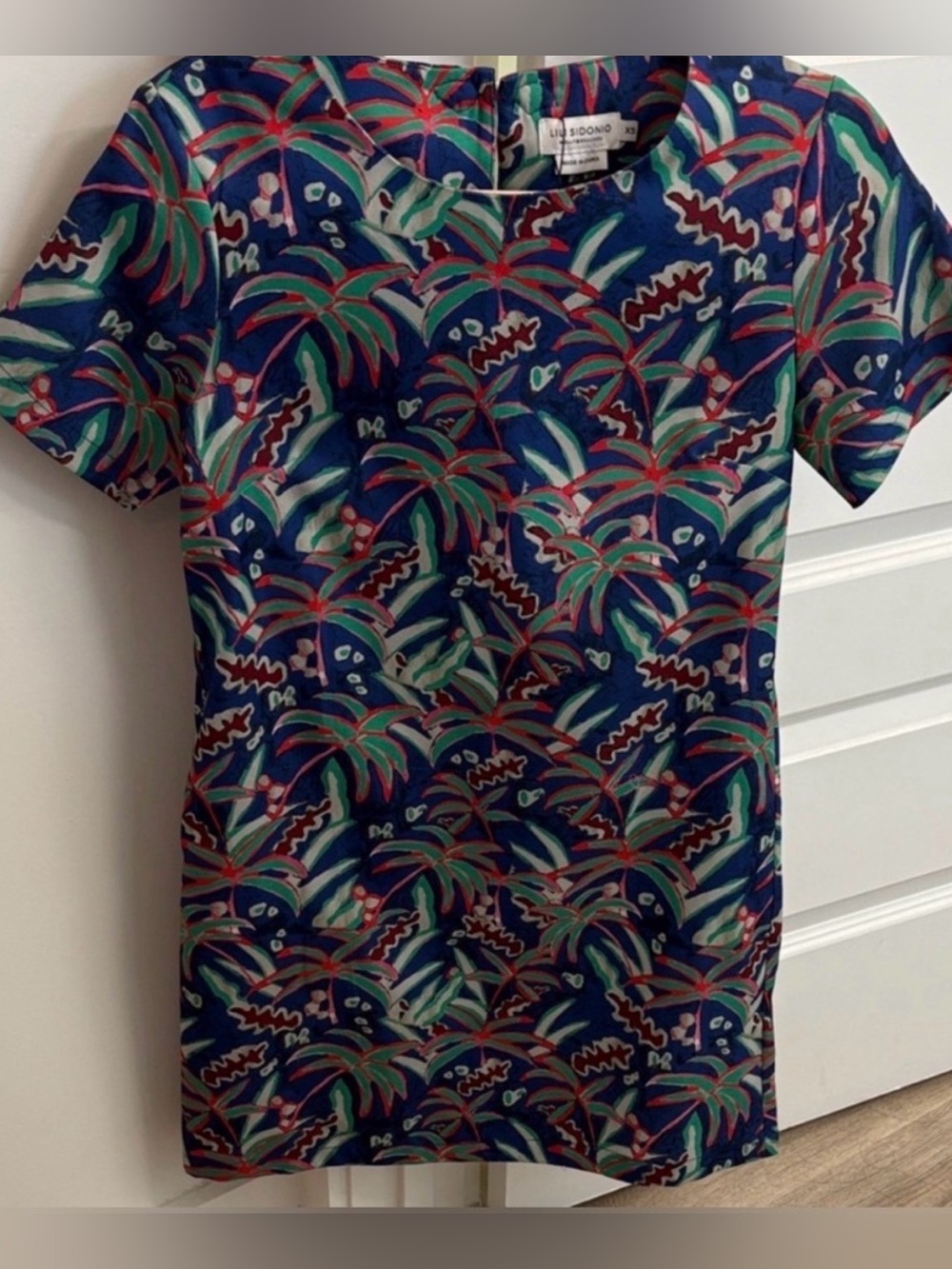 NWT LILI SIDONIO by Molly Bracken Palm tropical print mini dress size XS resort
